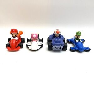 Super Mario Brothers McDonald's Toys Lot of‎ 4 Toad Luigi Toadette Mario Kart